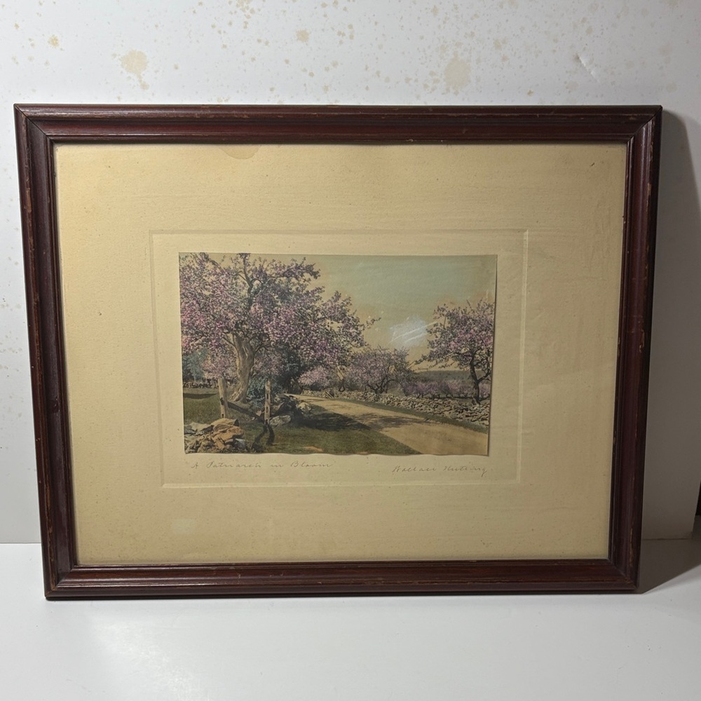 Vintage Wallace Nutting Framed Hand Colored Photograph